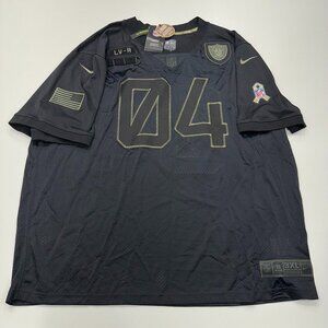 NWT‎ Salute to Service Las Vegas Raiders Derek Carr Jersey 3XL NFL On Field Nike